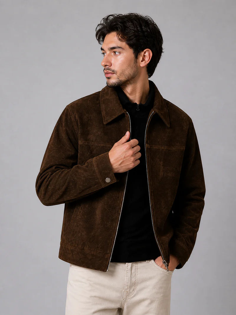 Jacket Suede Casual - Black