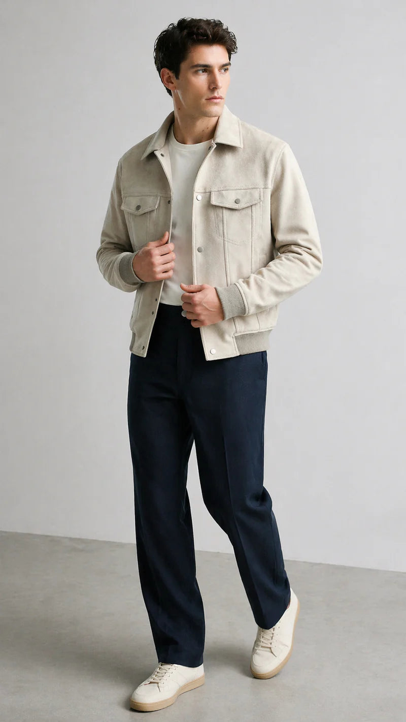 Jacket Suede Classic - Light gray