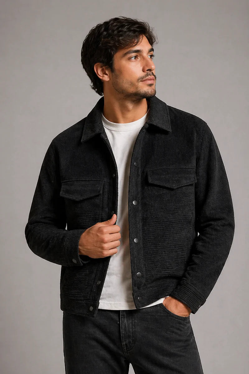 Jacket Velvet Casual - Beige