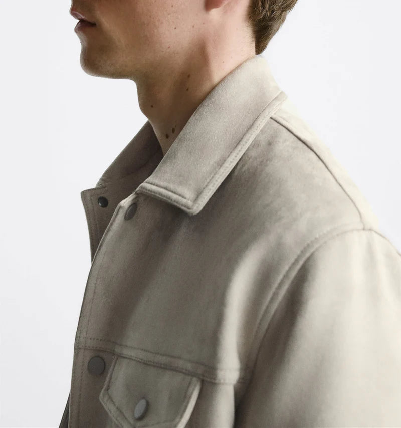 Jacket Suede Classic - Light gray