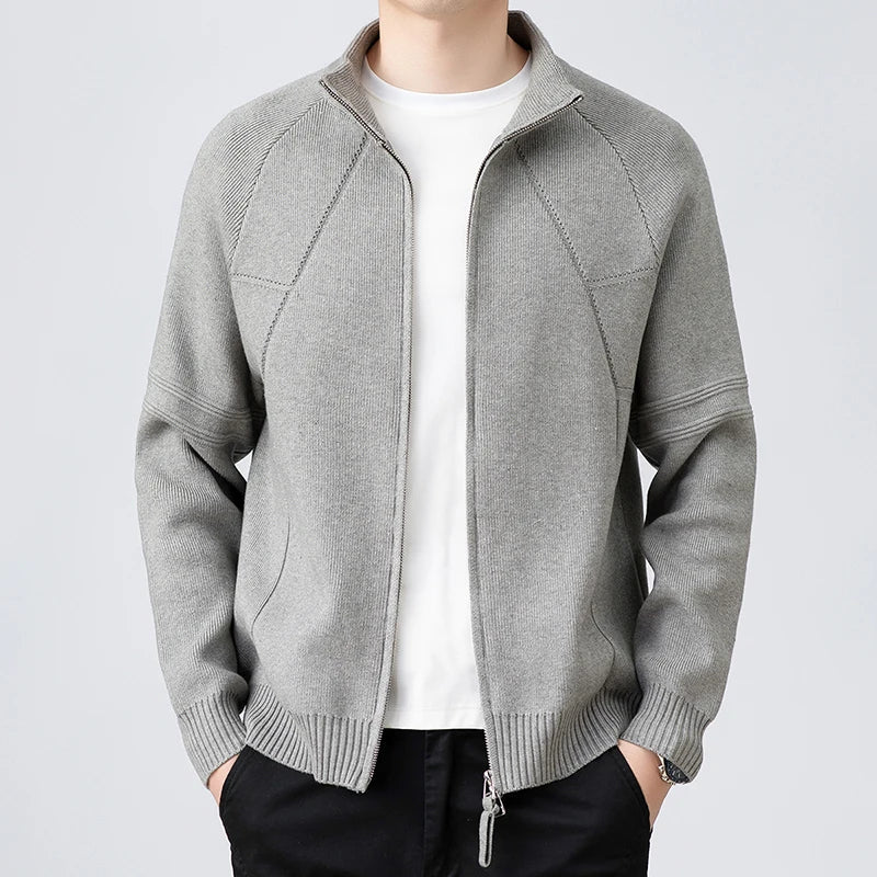 Jacket Knit Zip - Gray