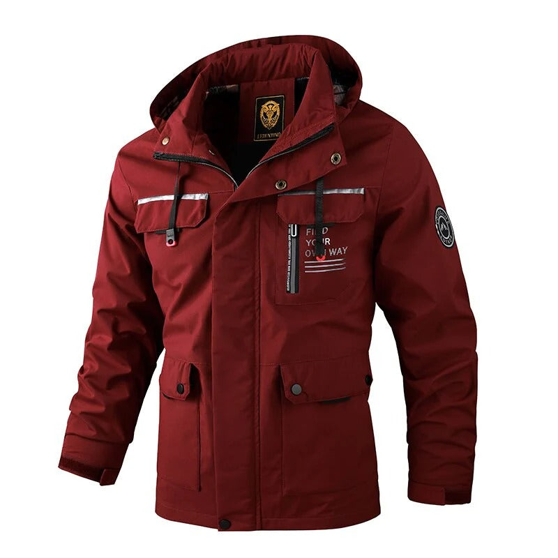 Hooded Waterproof Jacket – White