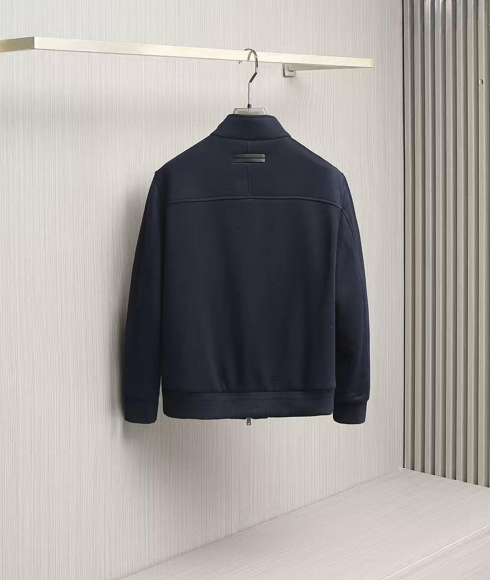 Refined Zip Jacket - Midnight Navy