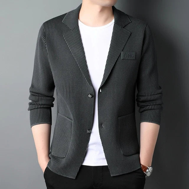 Jacket Smart Stripe - Coffee