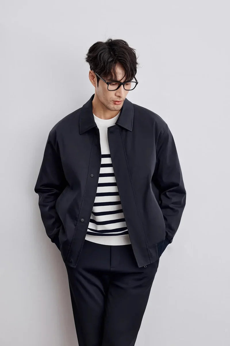 Jacket Minimalist Casual - Navy blue