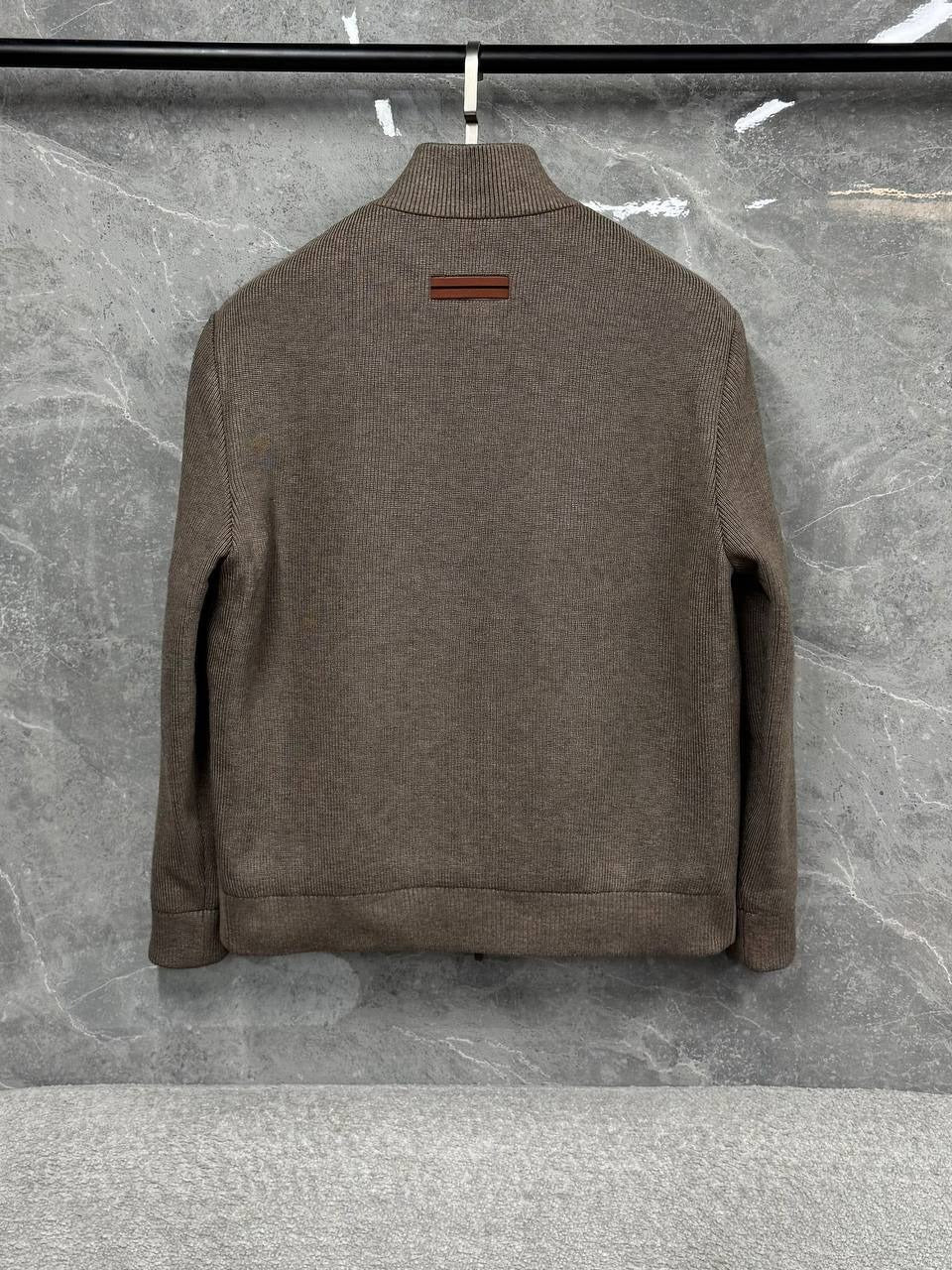 Wool Blend Quilted Jacket - Espresso Brown