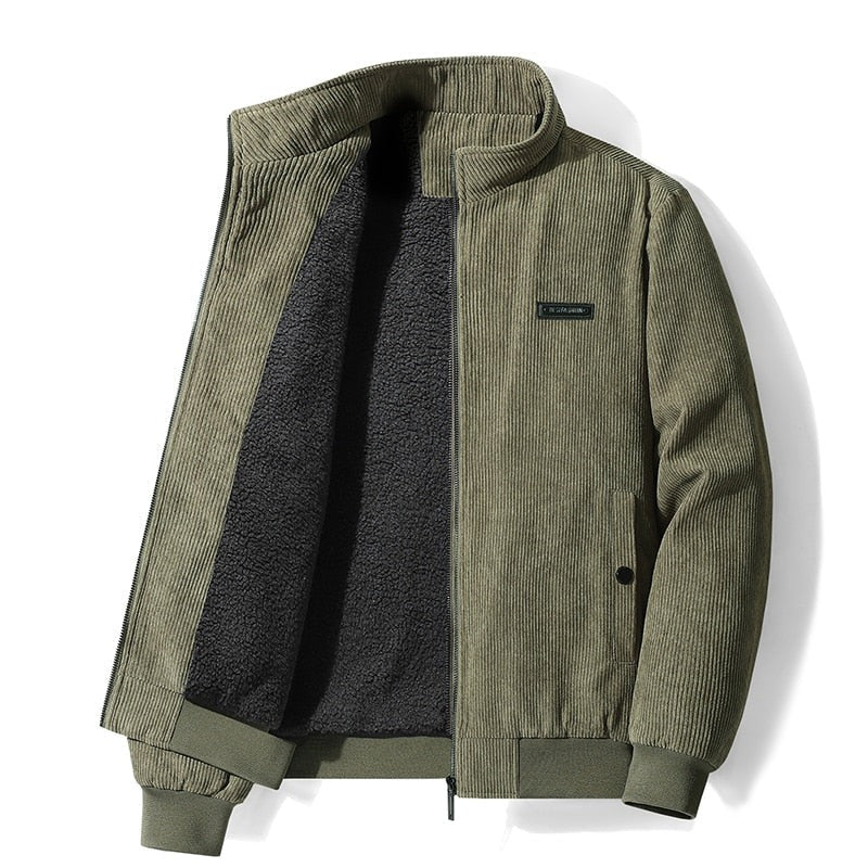 Thermal-Lined Corduroy Jacket – Green