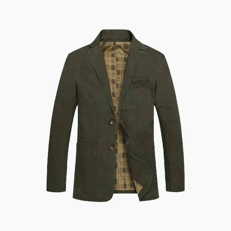 Jacket Tailored Cotton - Dark Khaki